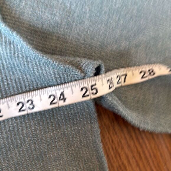 Urban Outfitters Jax turquoise inside out cropped notch neck sweater small - Picture 9 of 12